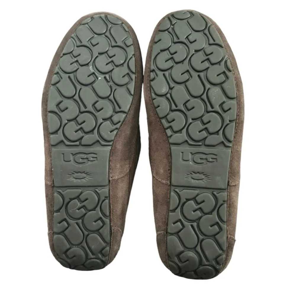 UGG Alder Men's Shearling Suede Brown Slip On Loafers Size 10